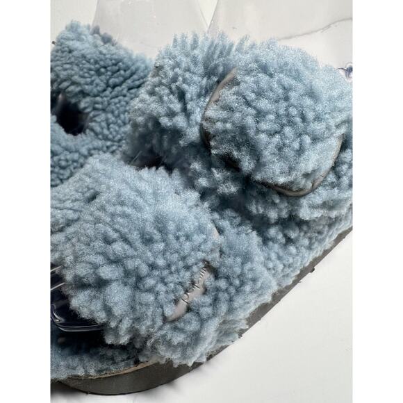 Birkenstock Papillo NWT Blue Shearling Arizona Big Buckle 37 EU 6.5 US Narrow - Picture 3 of 9